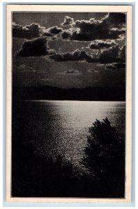 Bear Lake County Idaho Postcard Bear Lake Moonlight Clouds Scene c1920s Antique