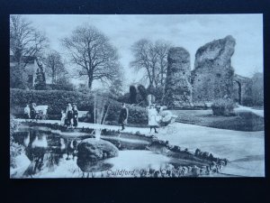 Surrey Collection x 4 GUILDFORD CASTLE & GROUNDS c1904 to c1916 Postcard