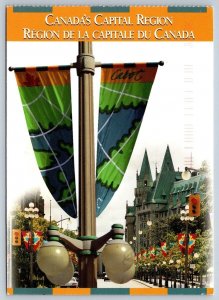 Confederation Boulevard Banners Ottawa Ontario, 1996 Postcard Postal Code Cancel