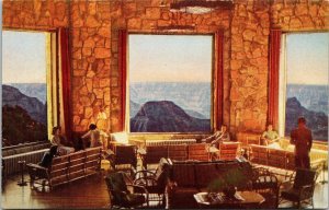 Sunroom Grand Canyon Lodge N Rim National Park Postcard VTG UNP Vintage Unused 