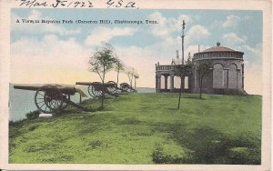 Chattanooga TN Civil War, Cameron Hill, Union Observation Post, Cannon 1922