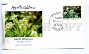 418898 New Caledonia 1988 year medicinal plants First Day COVER