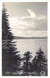 RPPC LAKE TAHOE, CA California ~ View of LAKE 1945 Frasher  Postcard