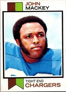 1973 Topps Football Card John Mackey San Diego Chargers sk2541