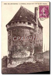 Old Postcard Balloon Chateau Le Donjon