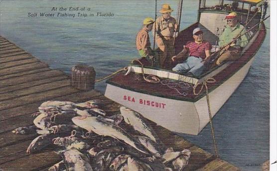 Day's Catch At The End Of A Salt Water Fishing Trip In Florida Curteich