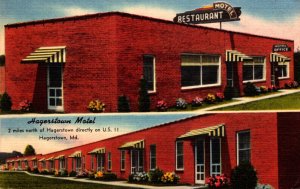 Maryland Hagerstown The Hagerstown Motel and Restaurant 1955