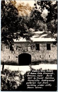 RPPC SONOMA, CA  WINE CELLARS of Historic BUENA VISTA WINERY  c1950s Postcard