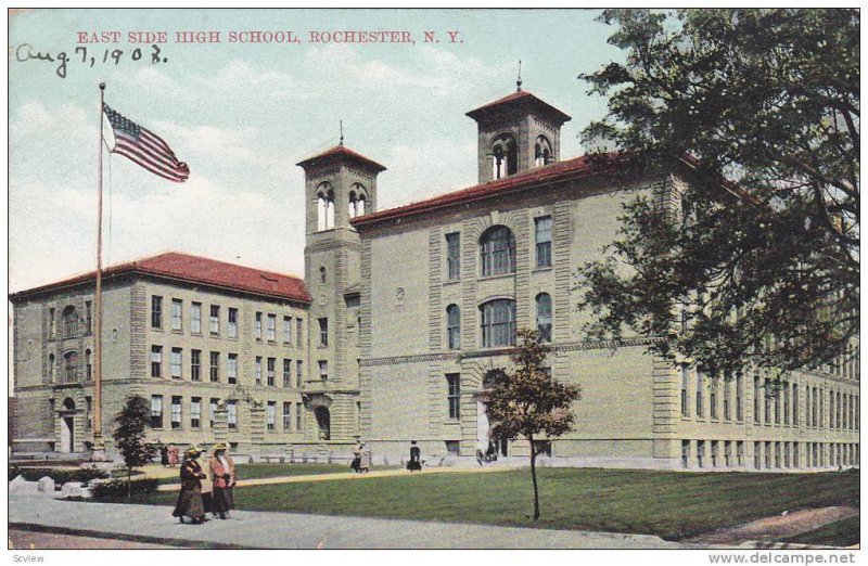 Exterior,  East Side High School,  Rochester,   New York,   PU_ 00-10s