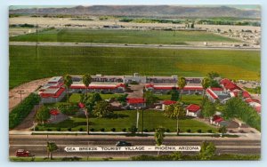 PHOENIX, AZ Arizona~ SEA BREEZE TOURIST VILLAGE ~ 1950 Roadside Linen Postcard