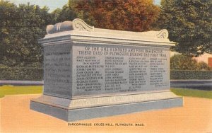 Sarcophagus in Plymouth, Massachusetts Coles Hill.