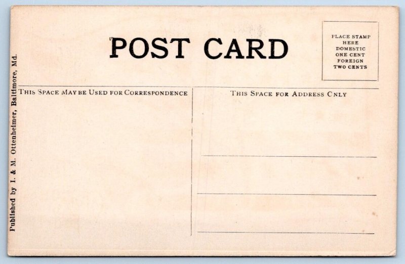 1910's CURTIS BIPLANE GETTING READY FOR FLIGHT HALETHORPE BALTIMORE MD POSTCARD