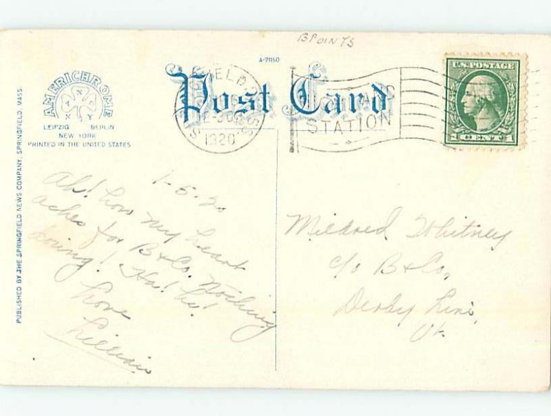 W-Border BUILDING SCENE Springfield Massachusetts MA H6594