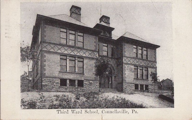 Postcard Third Ward School Connellsville PA