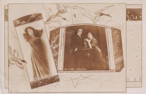 Mr & Mrs Julian Estrange Real Photo Rare Postcard