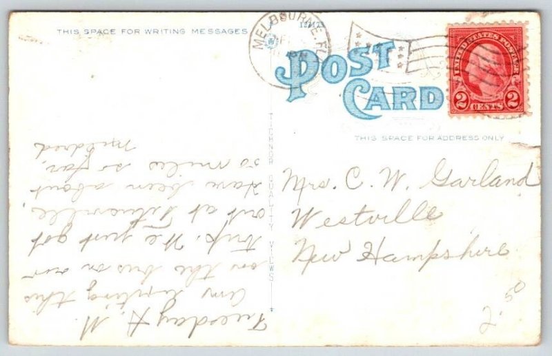 Titusville Florida Palm Street Looking North Postcard