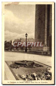 Postcard Old Paris Tomb of the Unknown Soldier under the Arc de Triomphe