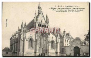 Old Postcard Thouars Chateau La Sainte Chapelle main Facade