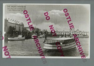 San Francisco CALIFORNIA RPPC 1915 P.P.I.E. Exposition STEAMBOATS Yacht Harbor 2