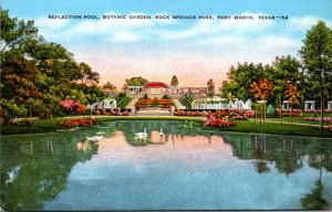 Texas Fort Worth Rock Springs Park Botanic Garden Reflection Pool