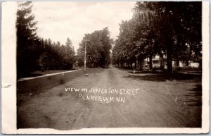 View On Jefferson Street Plainview Minnesota MN Real Photo RPPC Postcard