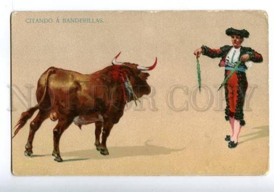 139690 SPAIN Citando Banderillas Bullfighting TORERO Vintage