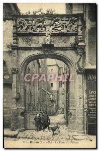 Old Postcard Dinan Gate Pelican Child