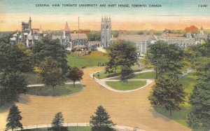 TORONTO, Canada   TORONTO UNIVERSITY & HART HOUSE~Bird's Eye View  1942 Postcard