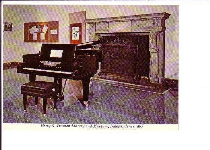 Buffalo Mantel, Piano, Harry S Truman Library and Museum Interior Independenc...