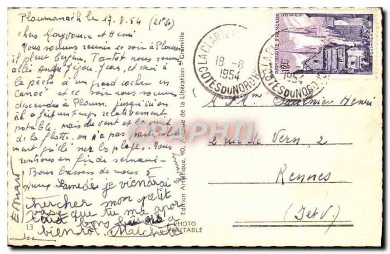 Modern Postcard In Ploumanach Perros Guerec