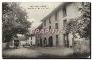 Postcard Old Saint Bueil rock Grand Street and Fountain Square