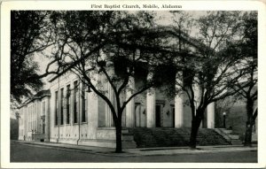 Mobile Alabama AL First Baptist Church Unused UNP Vtg Graycraft Postcard G16