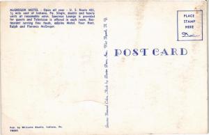 MCGREGOR MOTEL INDIANA PENNSYLVANIA