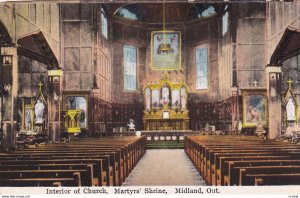 MIDLAND, Ontario, Canada, 1900-1910s; Interior Of Church, Martyrs' Shrine