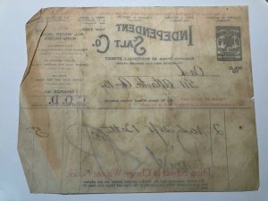 1926 Independent SALT COMPANY Red Cross Table Salt NEW YORK Bill Letterhead