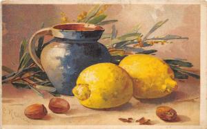BG33658 fruits lemon hazel catharina klein  nice artist signed nice card 1