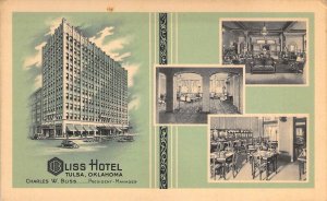 Beautiful Bliss Hotel, Oil Capitol of the World, Tulsa , Ok, Old Postcard