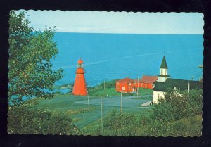 Gaspe Nord, Quebec, Canada Postcard, View Of Gaspe Peninsula, Lighthouse/Light