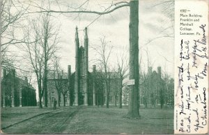 Vtg 1906 Main Building Franklin Marshall College Lancaster PA Postcard