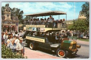 1959 DISNEYLAND OMNIBUS DOUBLEDECKER  BUS MAIN STREET USA VINTAGE POSTCARD