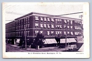 JH1/ Huntington West Virginia Postcard c1910 Florentine Hotel Stores 136