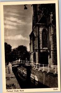 Postcard Netherlands Delft Old Church