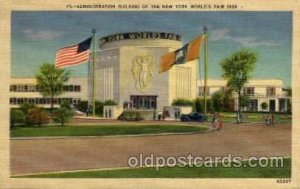 Administration Bldg. New York Worlds Fair 1939 Exhibition Unused 