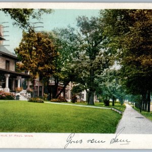 c1900s UDB St. Paul, MN Summit Ave Roadside Houses Street View Detroit Pub A194