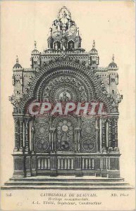 Postcard Old Cathedral of Beauvais Monumental Clock