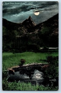 c1906 Banff Alberta AB Canada Vintage Postcard Mount Edith Exterior Night View