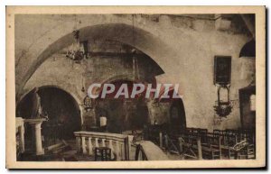 Old Postcard The Interior Beams of the Church St Vincent containing Remains X...