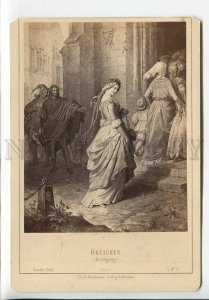 3185797 GOETHE Gretchen MEPHISTO by KAULBACH old CABINET Card