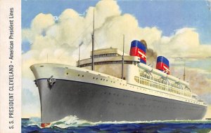 SS President Cleveland American President Line Ship Unused 