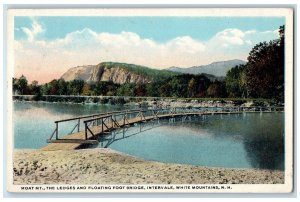 1925 Moat Mt. The Ledges & Floating Foot Bridge Intervale White Mts. NH Postcard